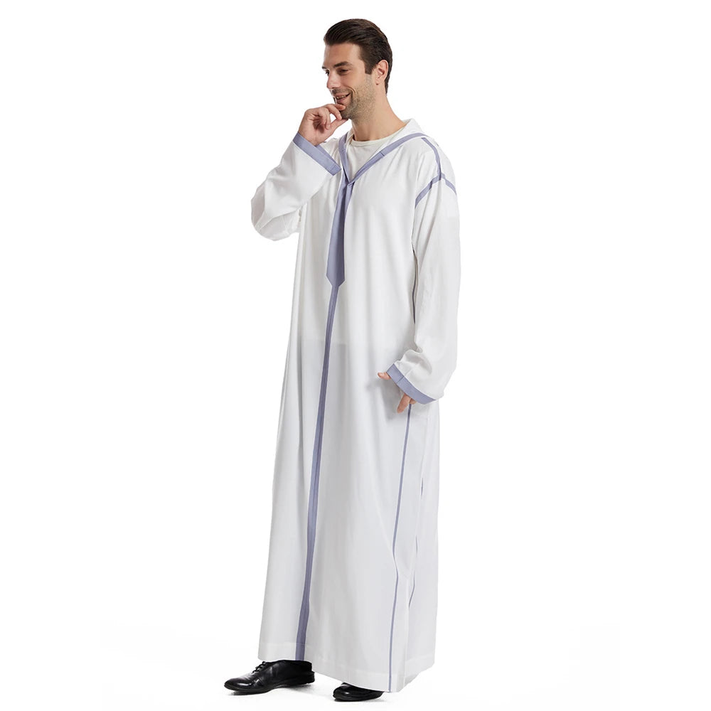 Islam Herren Kapuzen Maxikleid Jubba Thobe Saudi Arabisches Gewand Marokko Kaftan Dubai Türkei Abaya Muslimische Kleidung Ramadan Abayas Kleid