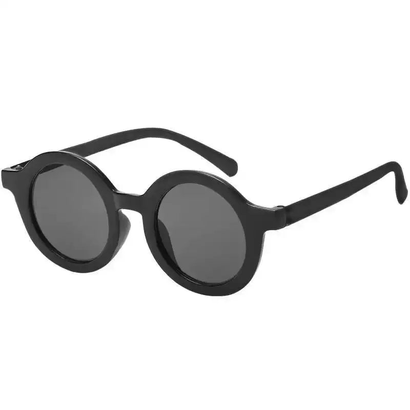 Accessoires pour bébé Nouvelle Lunettes de soleil Rétro pour bébé Couleur unie Anti-ultraviolets Lunettes rondes pour enfants UV400