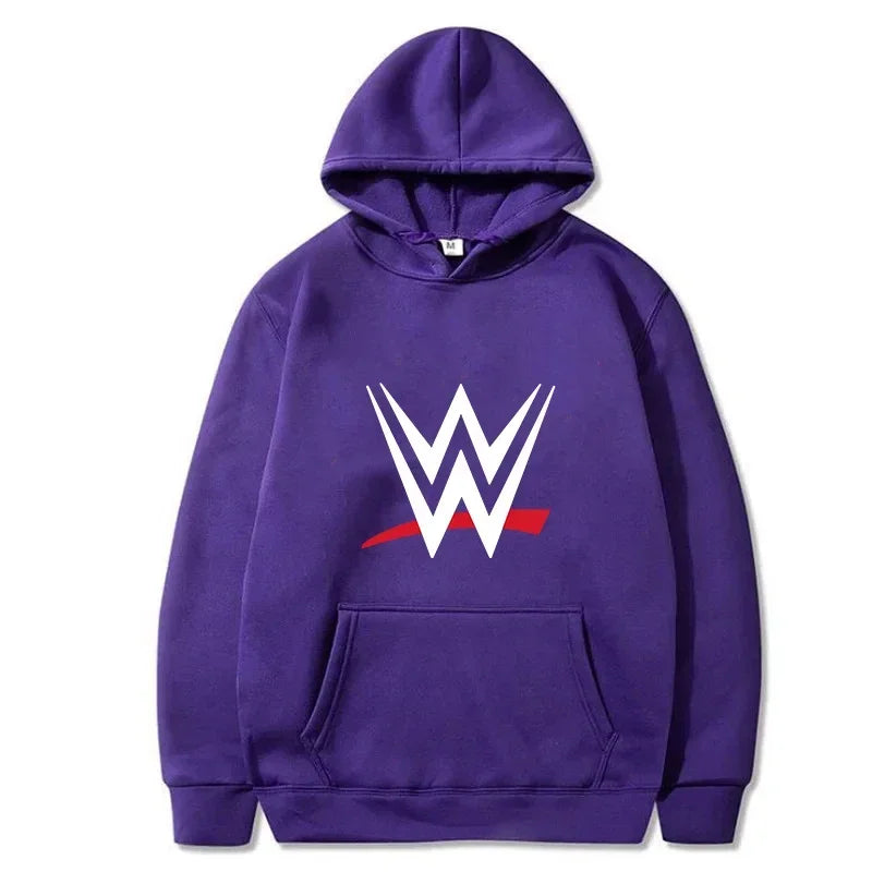 Nouveau sweat à capuche ample avec logo WWE imprimé, pulls à la mode pour hommes et femmes, sweat à capuche décontracté, sweat à capuche long pour hommes