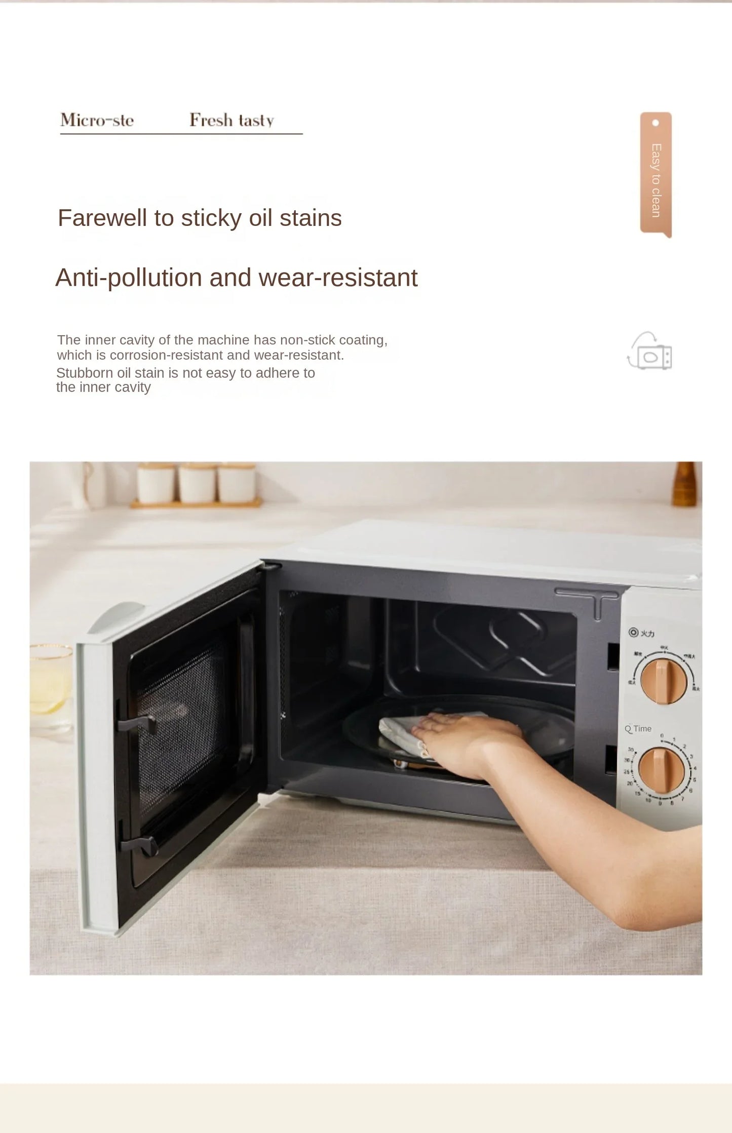 Meiling Microwave Oven Fully Automatic Household Small Fast Heating Intelligent Multifunctional Rotary Plate Light Wave Oven220V