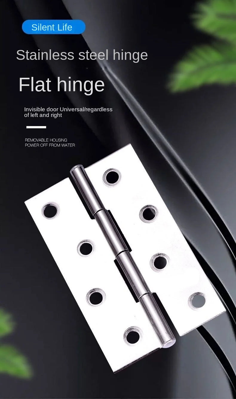 Zubehör 304 Edelstahl Flache Tür Dickes Hochwertiges Scharnier 1/1.5/2/2.5/3/4 Zoll 2 Stück Türbandscharniere Möbelbeschläge