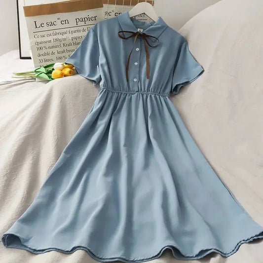 2026 summer Kids Student Dresses Children Clothes Teens party Style sailor Uniform princess Dress Girls Daily 6 9 12 year Fairy