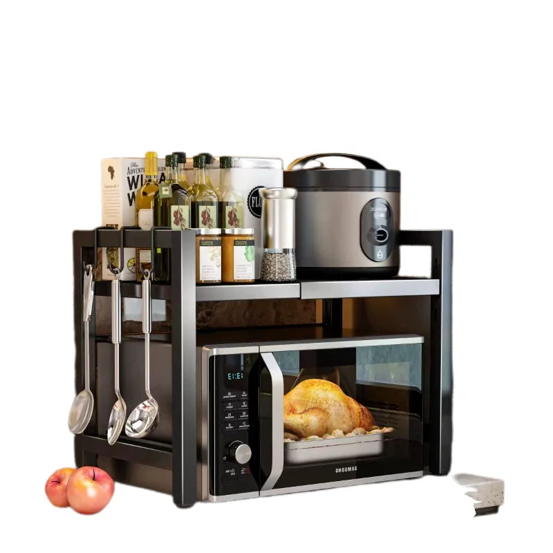 Étagère de Rangement Télescopique pour Micro-ondes, Four et Cuiseur à Riz, Organisateur Domestique de Comptoir