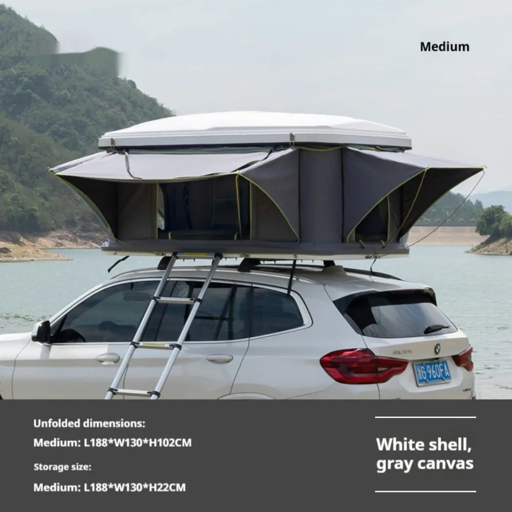 Durable Automatic Foldable Hard Top Roof Tent - For Sedan, SUV, Off-Road, Pickup & Outdoor Camping Self-Driving