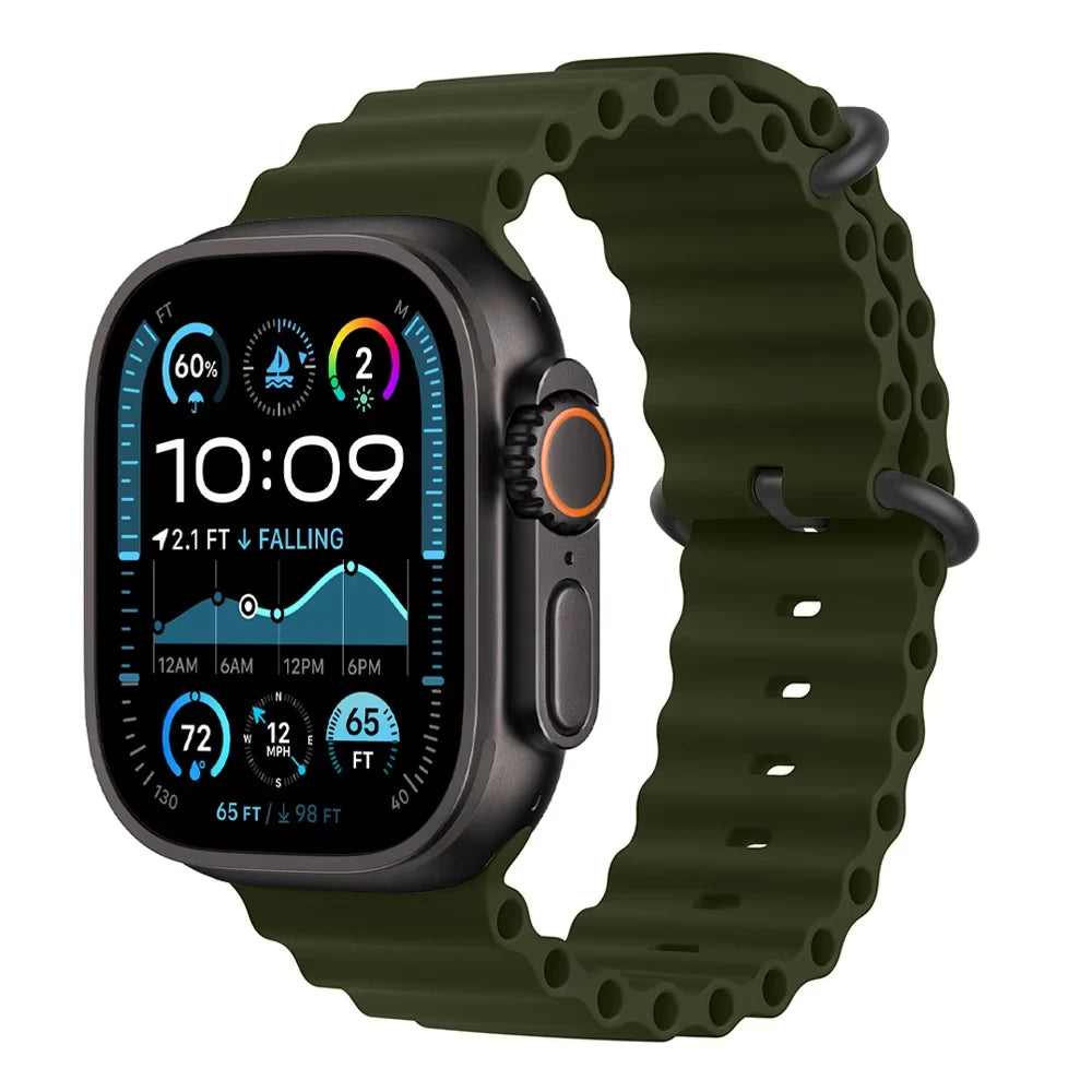 Offizielles Ocean Armband für Apple Watch Ultra 3 2 49mm 46mm 44mm 40mm 42 41 45 Sportarmband iWatch Series 11 10 9 7 8 6 SE3