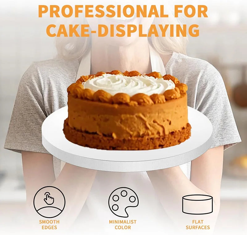 1 plateau à gâteau rond en carton blanc multi-taille, base pour cupcake, mousse, dessert, décorations de gâteau de mariage, anniversaire, fête, bricolage