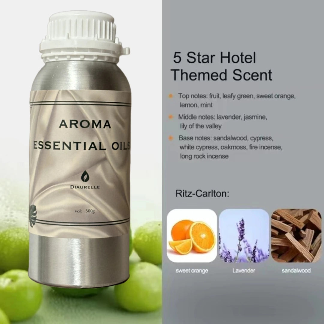 Huile Essentielle Parfumée Grande Marque Hôtel France 500ML Diffuseur de Parfum Machine Purificateur d'Air Huile Essentielle Végétale Pure pour Hôtel