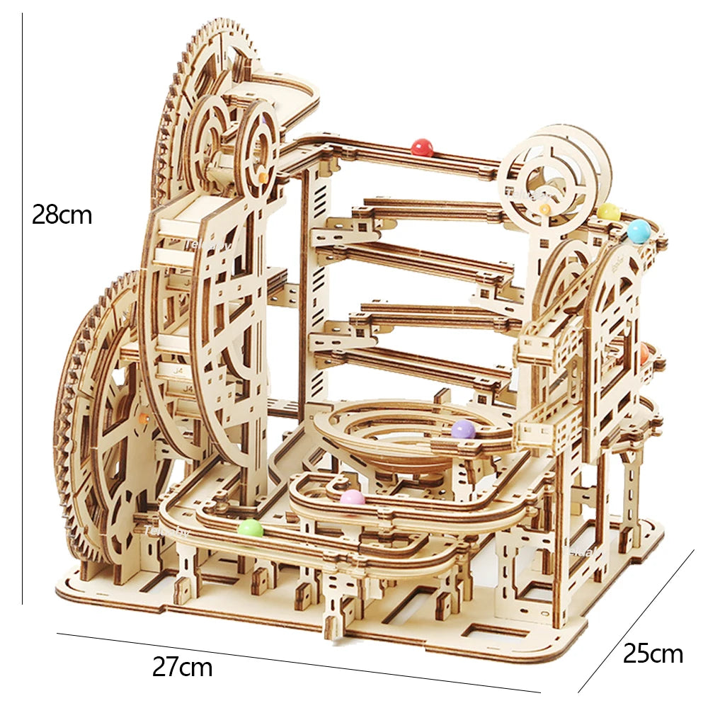 3D Holzpuzzle Murmelbahnen Mechanische Puzzles Selbstbau-Spielzeug STEAM Lernspielzeug Modellbausätze für Kinder und Erwachsene Geschenk