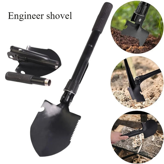 Multi functional camping garden shovel hiking outdoor garden hoe