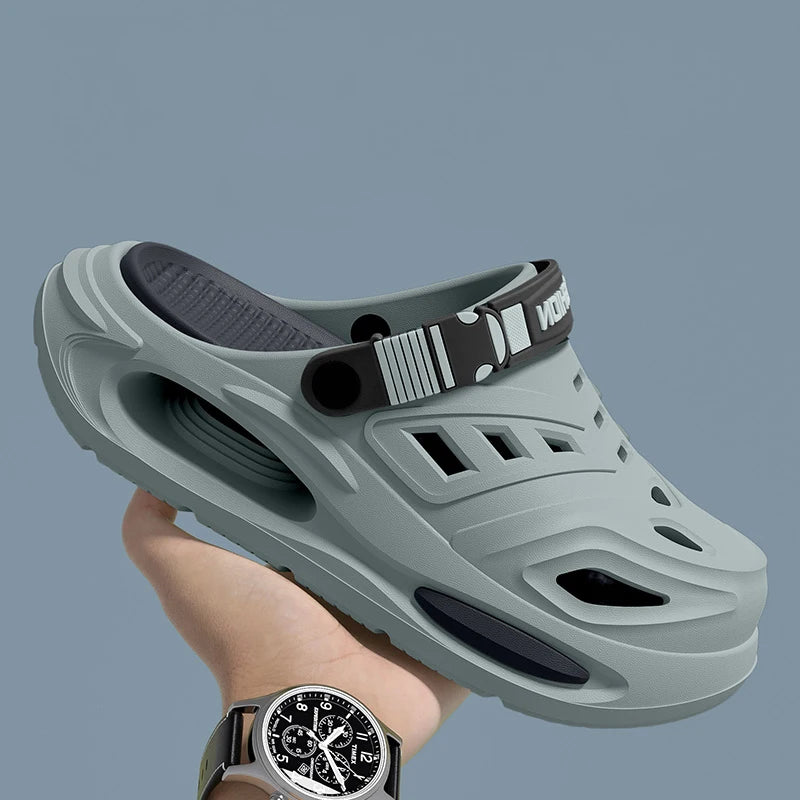 Smile Höhlenschuhe für Herren und Damen mit herausnehmbaren Einlegesohlen Rutschfeste, gepolsterte, verdickte weiche Hausschuhe Modische atmungsaktive Sandalen