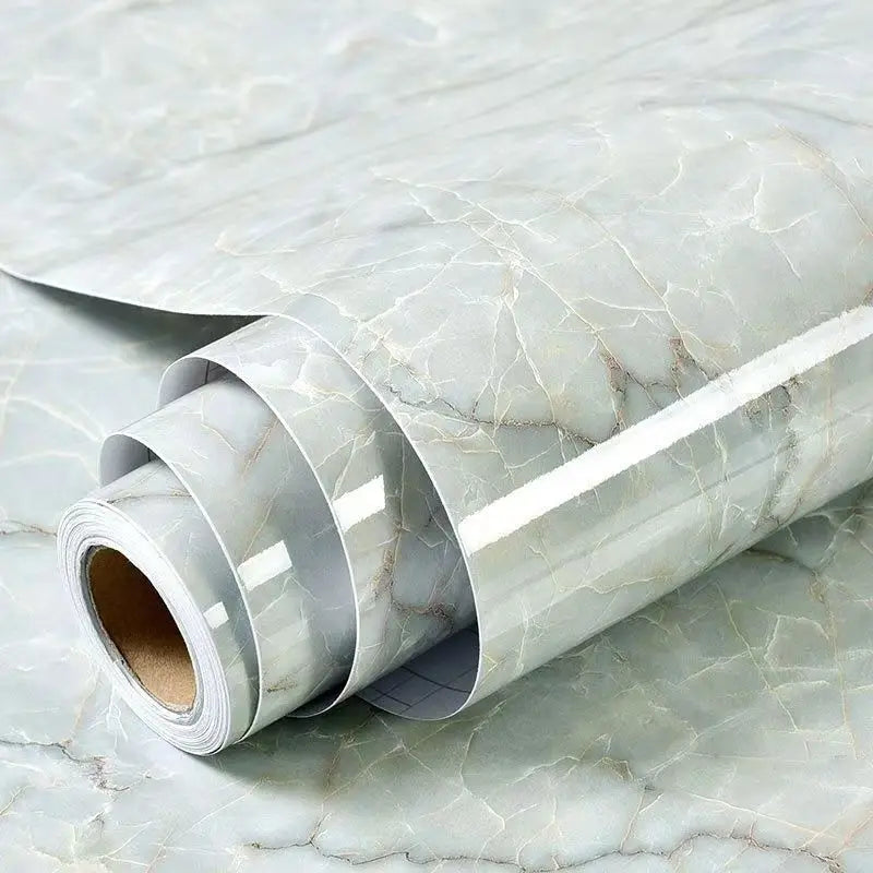 Marble Vinyl Film DIY Self Adhesive Wallpaper Bathroom Kitchen Cupboard Countertops Contact Paper PVC Waterproof Wall Stickers