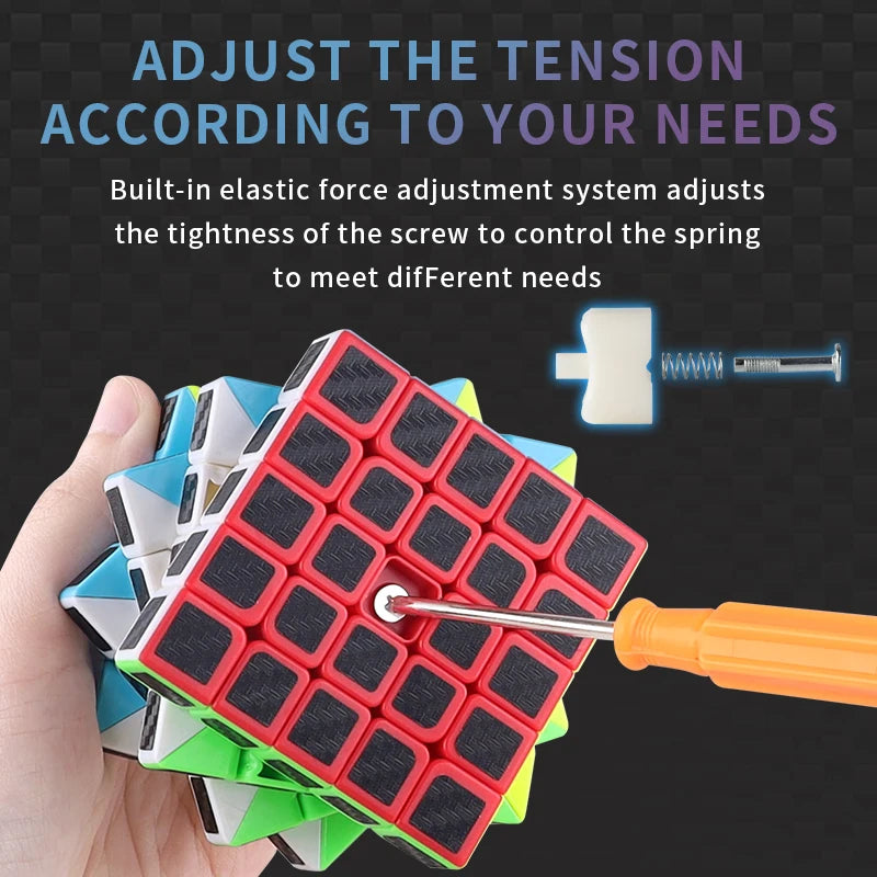 Carbon Fiber Professor's Cube Starry Cube 3X3 4X4 5x5 Speed Puzzle Kinderspielzeug Anti-Stress-Spielzeug für Kinder Geschenke
