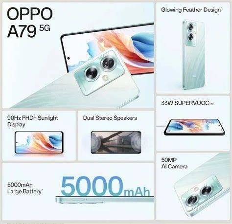 OPPO A79 Dual-SIM 5G Mobile Phone 16-megapixel Main Camera 90Hz Display 6-inch Android Smartphone Global Version Mobile Phones