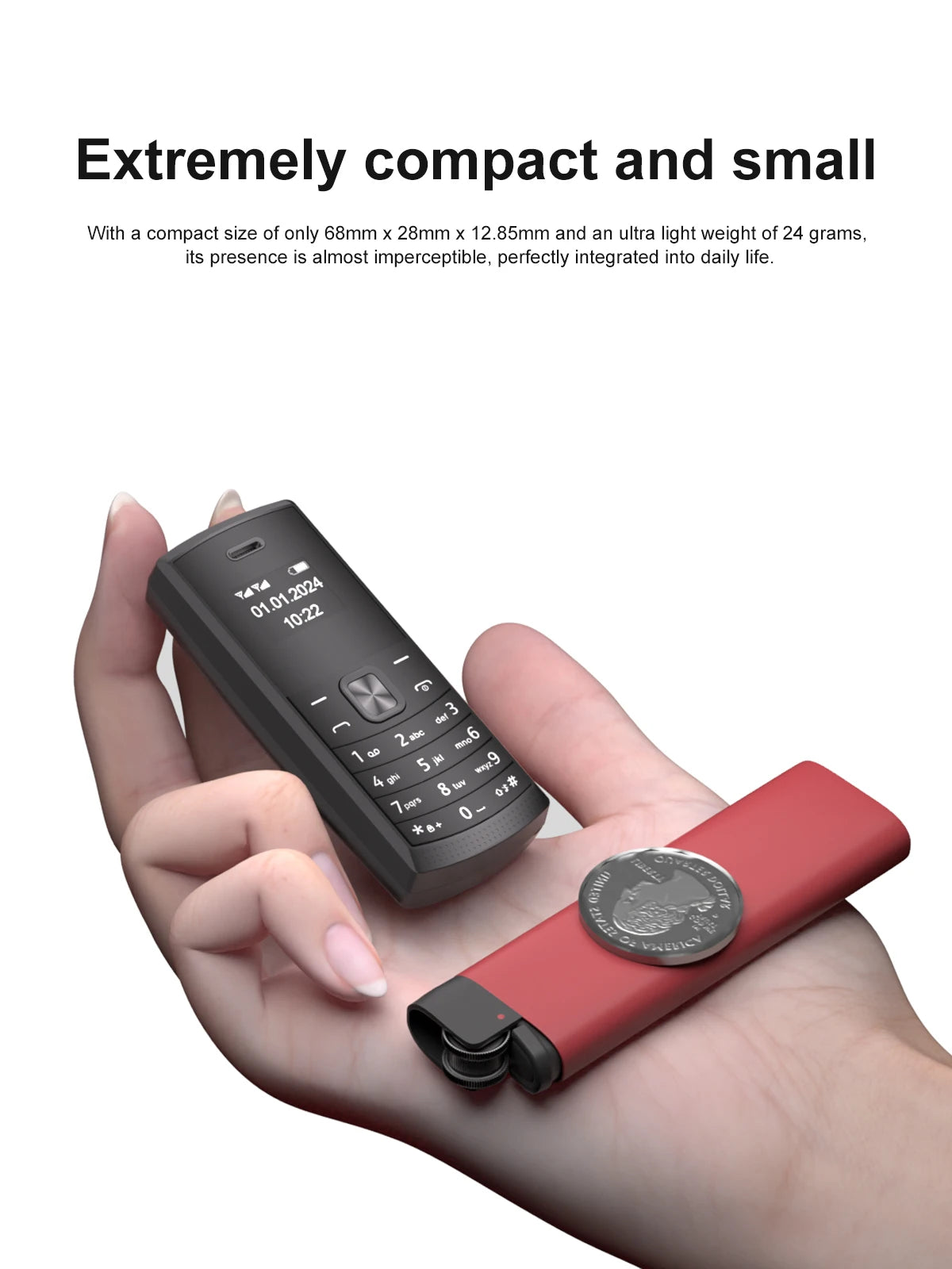 SERVO BM01 Mini Handy Magische Stimme Kurzwahl Bluetooth-Einwahl Anrufaufnahme 2 SIM Standby 2G GSM Kleines Ersatzhandy