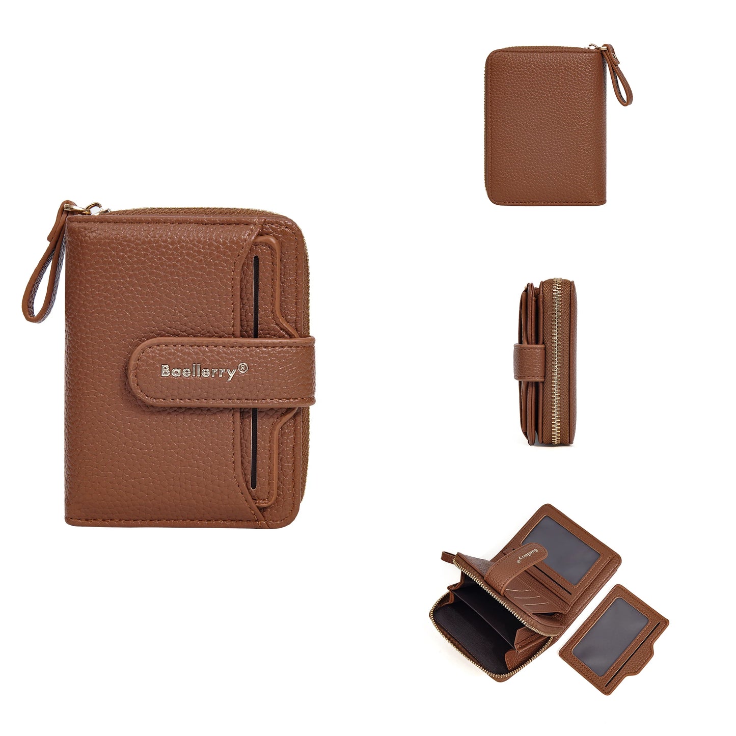 Women Stylish Zip Around Card Wallet, Multi-Functional RFID Blocking Purse with 6 Card Slots and Coin Pocket, Minimalist Gift