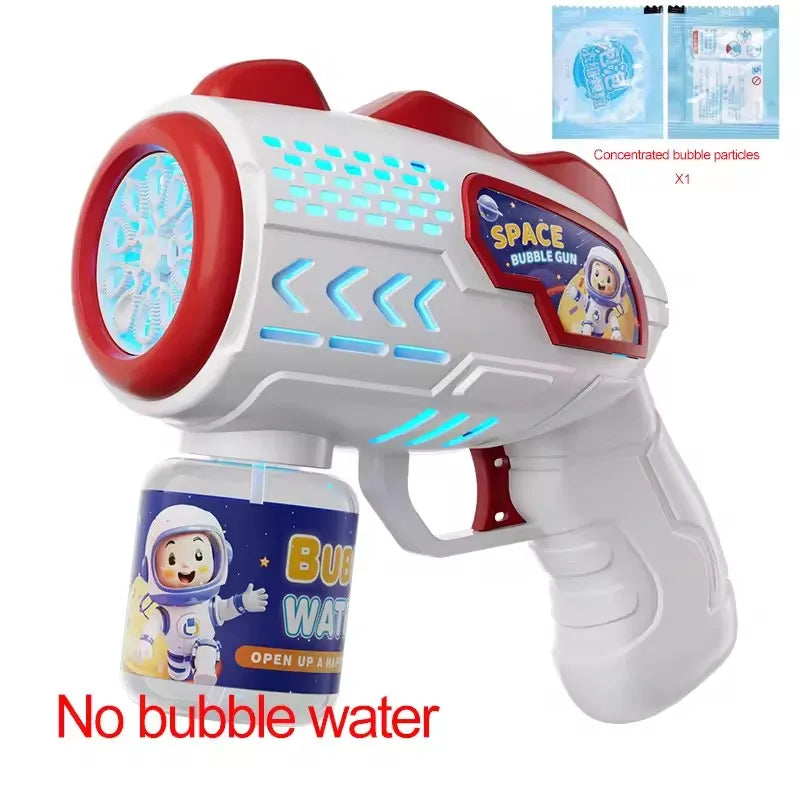 Vollautomatische Blasenpistole Raketen-Blasenmaschine Automatischer Gebläse mit Blasenflüssigkeit Spielzeug für Kinder Strand Outdoor-Blasengeschenke