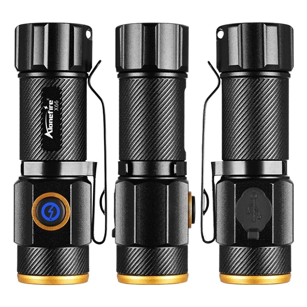 Mini Flashlight High power LED Palm Light Usb Rechargeable Pocket Outdoor Hiking Travel Home Magnet Work lamp Gift Small Torch