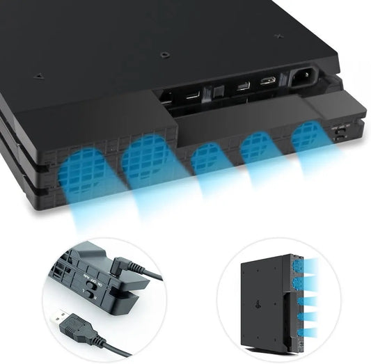 Kühllüfter Kühler DC 5V für Sony PS4 Pro Slim Spielkonsole Playstation Play Station PS 4 Kühlschrank USB Ventilator Tragbar