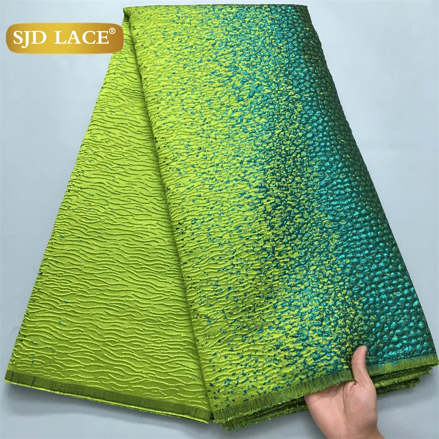 SJD LACE Afrikanische Brokat-Spitzenstoffe Französische Damastspitze 5 Yards 2026 Neueste Nigerianische Jacquard für Nähkleider für Damen Partykleid 4063