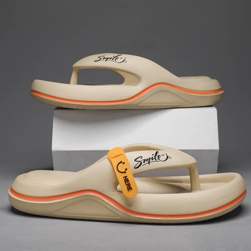 Neue Hausschuhe für Männer und Frauen, Flip-Flops, Sandalen für drinnen und draußen, Strand, superweiche Unterseite, Pantoletten, rutschfeste, dick besohlte Herren-Hausschuhe