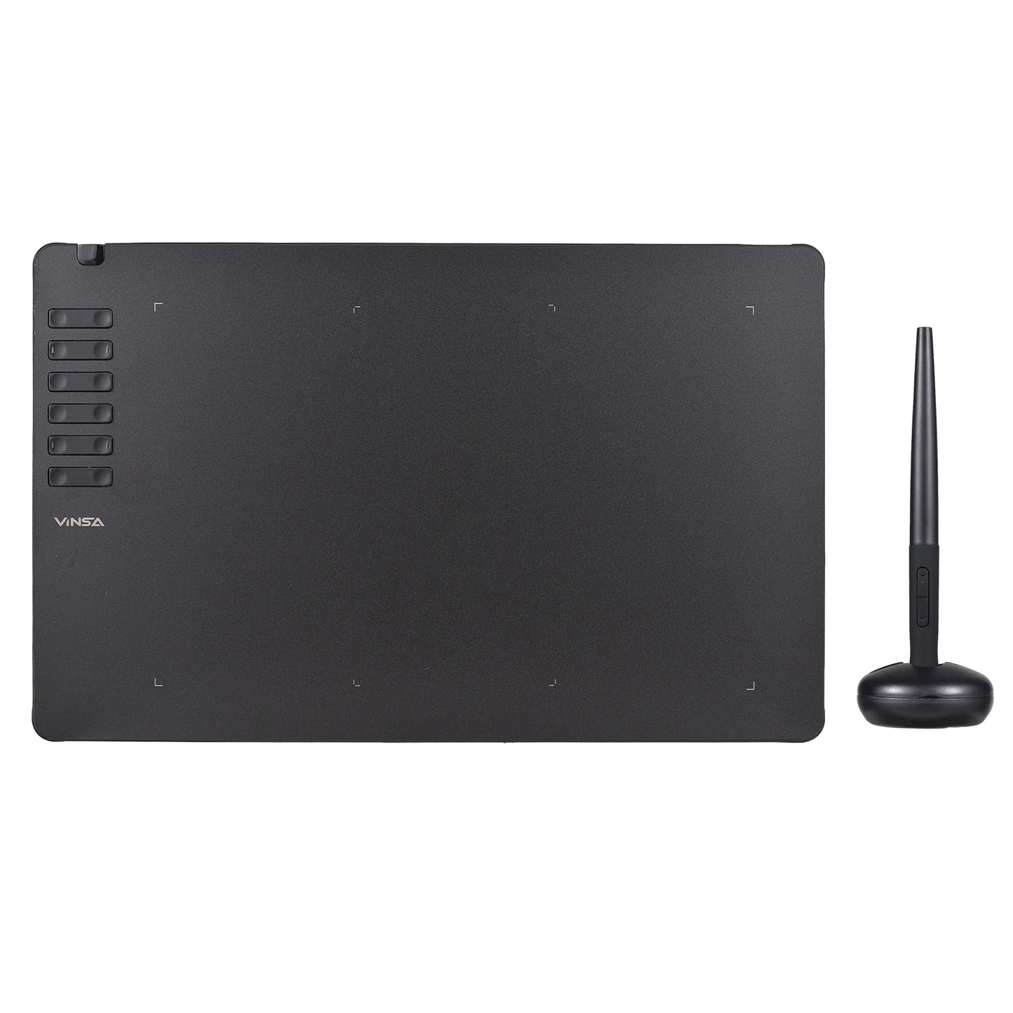 VINSA T1161 Grafiktablett Ultradünnes Kunst-Design-Skizze mit batterielosem Stift 8 Stiftspitzen 8192 Druckstufen