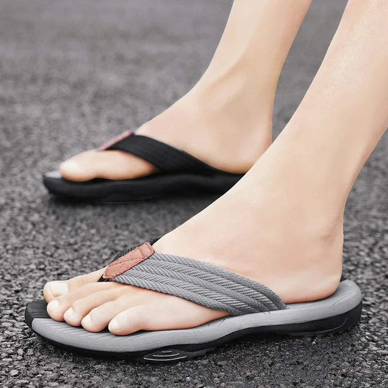 Hommes Pantoufles Été Tongs Marque Mode Extérieur Confortable Décontracté Claquettes Chaussures Plage Antidérapantes Hommes Sandales