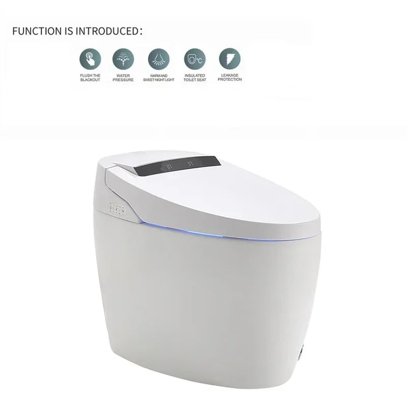 Intelligente Toilette Intelligent, automatische Flip-Top-Spülung Keramik-Automatikspülung integrierte Toilette S-förmiger Geruchsverschluss Toilette