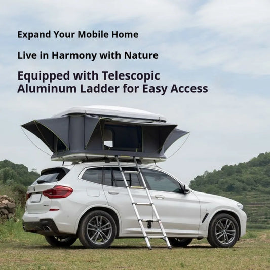 Durable Automatic Foldable Hard Top Roof Tent - For Sedan, SUV, Off-Road, Pickup & Outdoor Camping Self-Driving