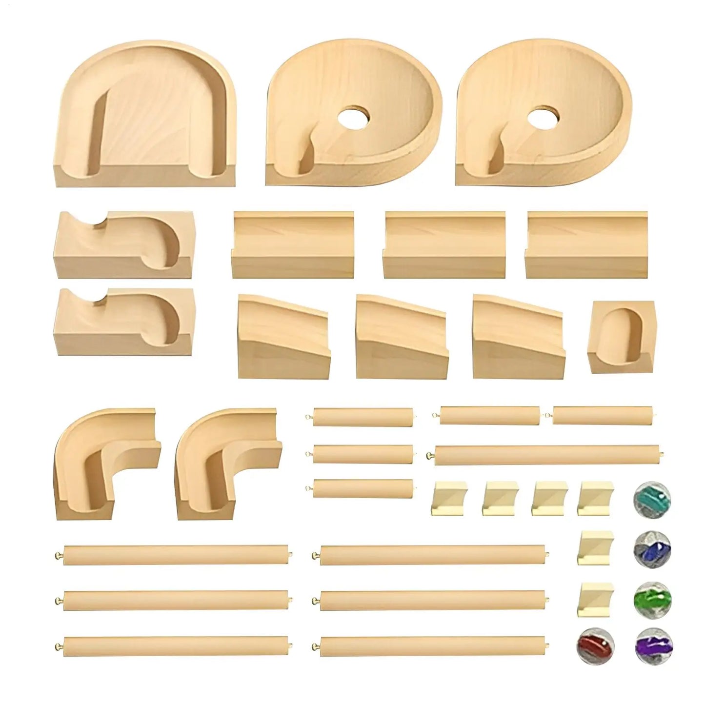 Holzmurmel-Labyrinth Rennbahn Spiel STEM Lernspielzeug für Kinder Lern-Puzzle-Brettspiel für Jungen Mädchen Geburtstagsgeschenke
