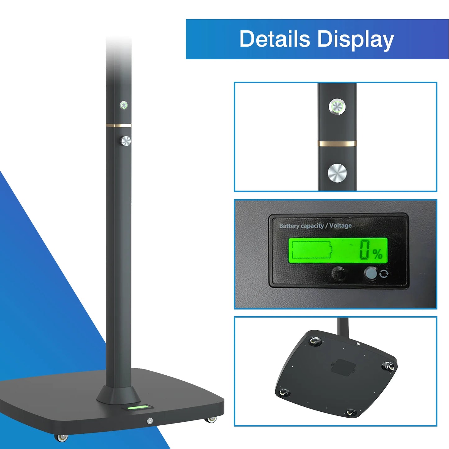 Téléviseur intelligent portable 27" – Moniteur publicitaire Android 10 rotatif avec batterie (support mobile, écran tactile Full HD)