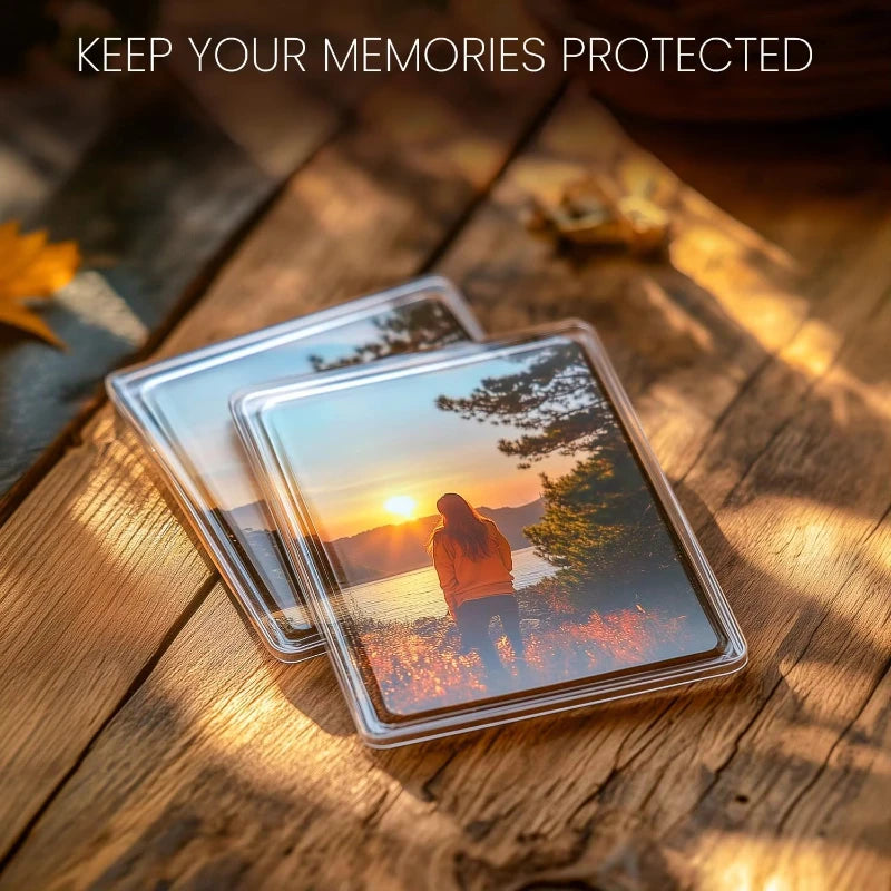 Small photo frame 12/20Pcs Blank Photo Frame Insert Fridge Magnets, Mini Magnetic Refrigerator Photo Picture Frames