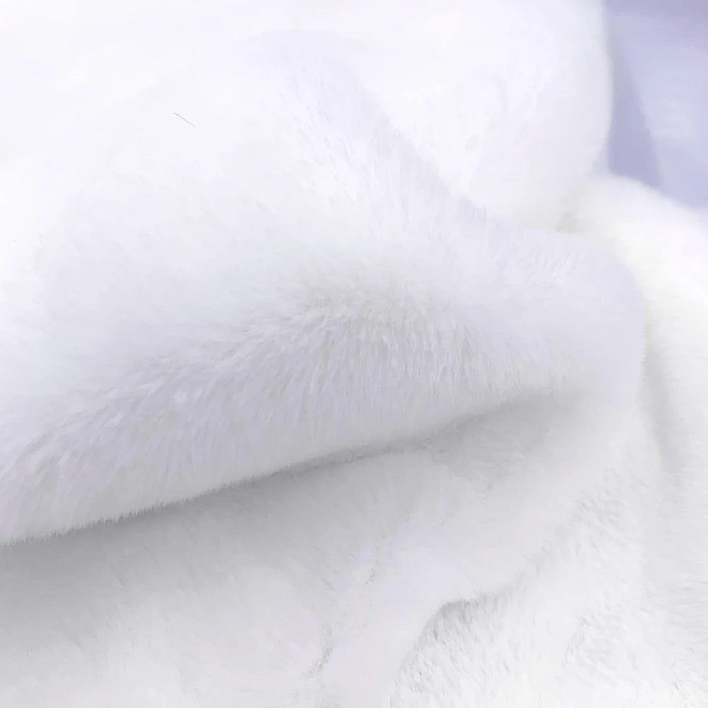 10mm Pile Length Fur Fabric Polyester Imitation Fur Fabrics Handmade DIY Encryption Thickening Fake Rabbit Hair Fur Plush Fabric