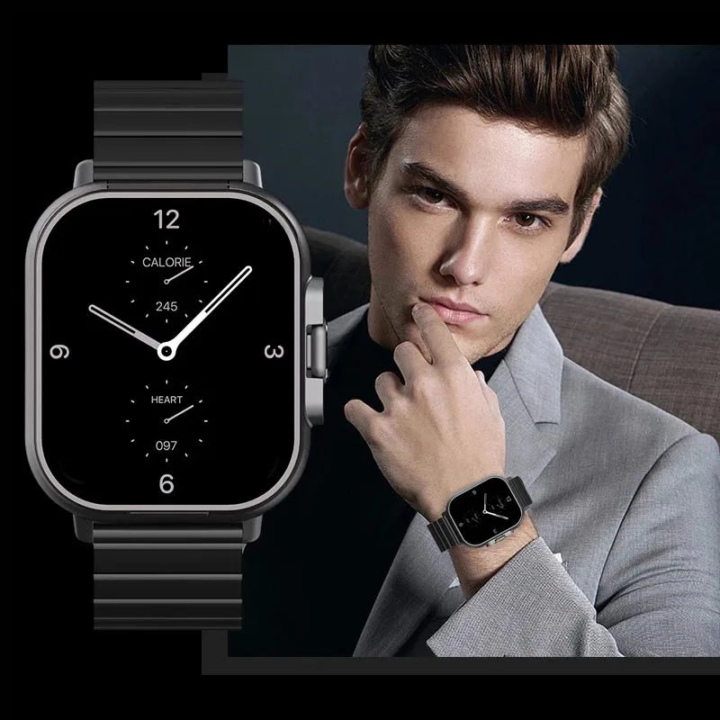 Montre Intelligente 2026 D8 Pro avec Écran 2,01 pouces, Écouteurs sans Fil, Fréquence Cardiaque, Pression Artérielle, Oxygène Sanguin et Assistant Sportif