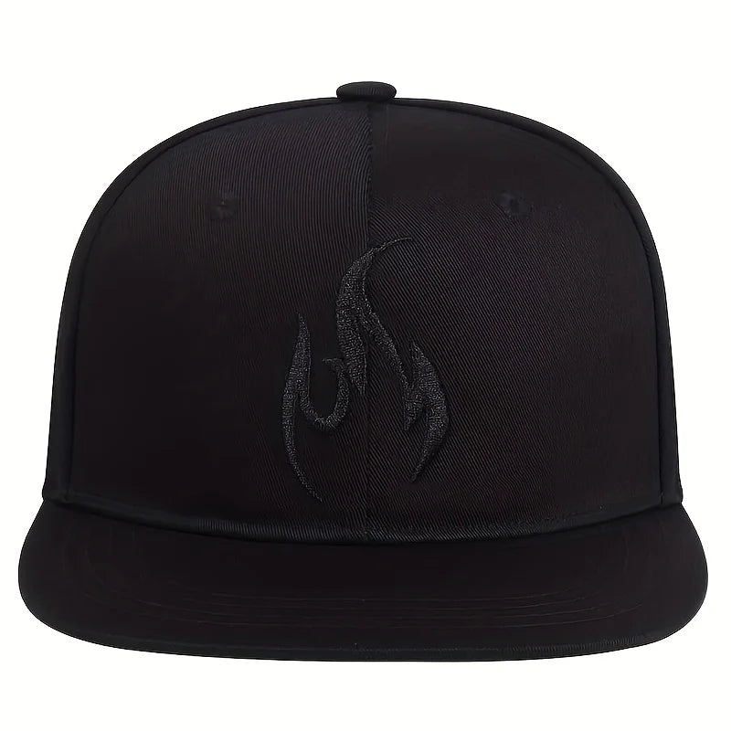 Unisex Flammenstickerei Hip-Hop-Mützen Frühling Herbst Outdoor Verstellbare Freizeit-Baseballkappen Trucker-Mützen Sonnenhut