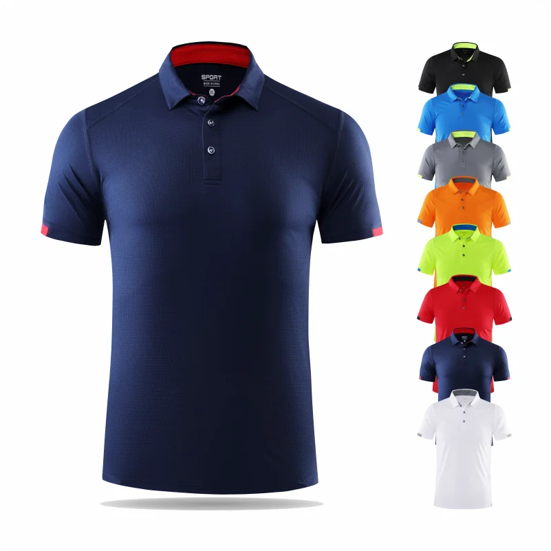 Schnell trocknendes Kurzarm-POLOSHIRT Für Outdoor-Sport und Fitness Atmungsaktives und kühles Mesh-Revers-Oberteil