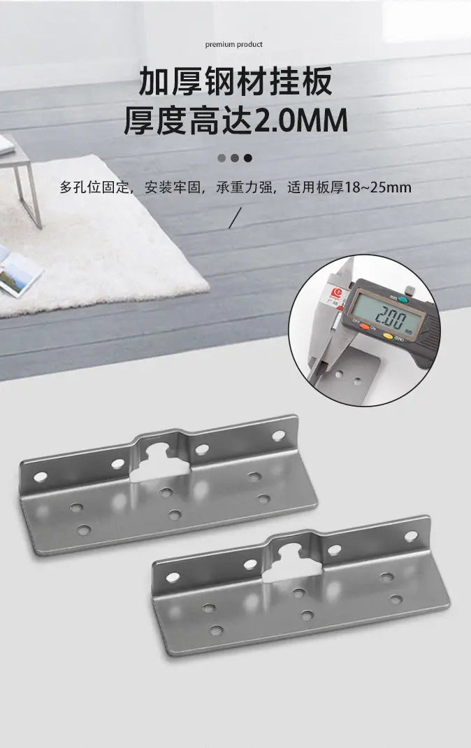 18-25 Board Without Lower Rail Wardrobe Hanging Sliding TV Cabinet Damping Buffer Wooden DoorTrack Sliding Pull-out Sliding Rail