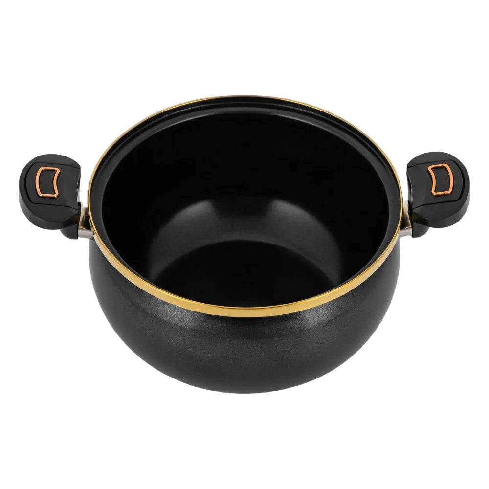 Marmite à micro-pression 7 L, antiadhésive, universelle, couvercle visible, grande capacité, compatible cuisinière à induction