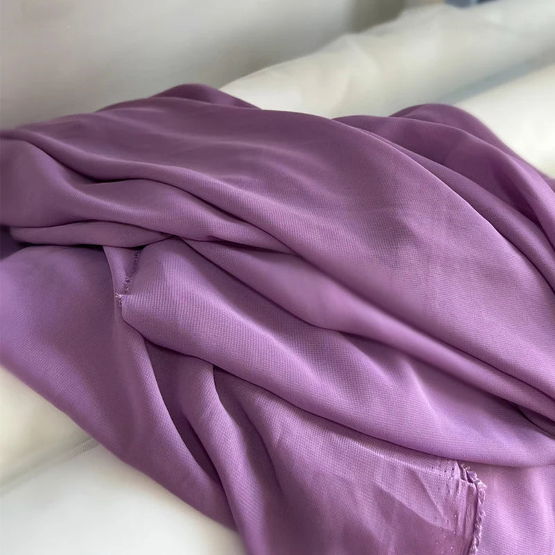 Chiffon fabric for dresses, dresses, skirts, shirts, clothing, decorations and DIY sewing projects, pink and purple