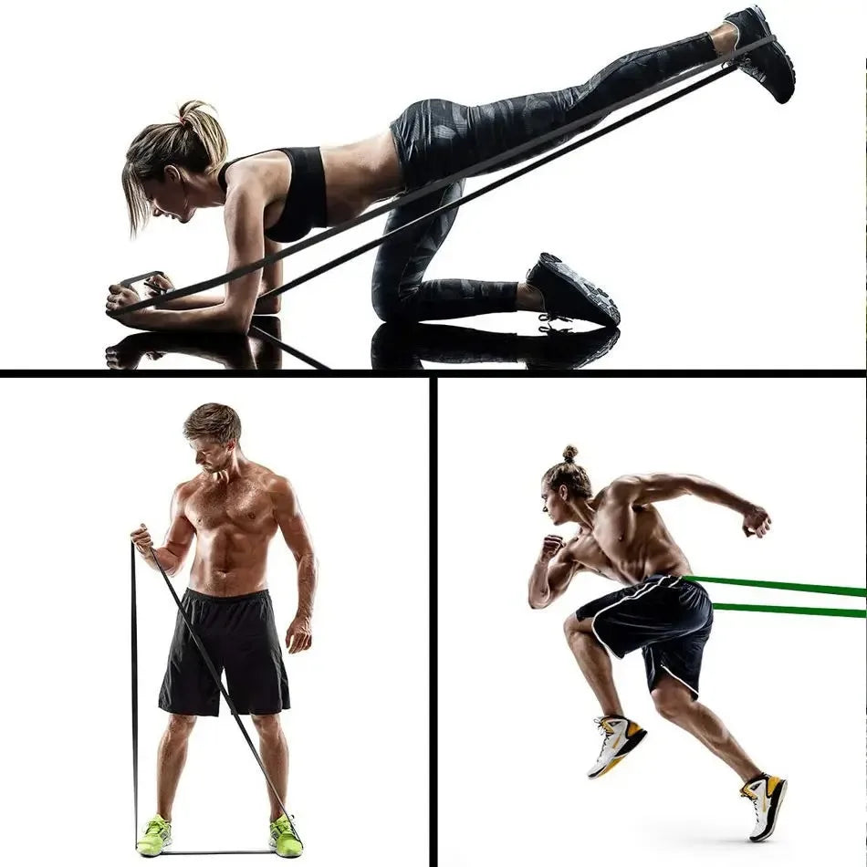 Unisex Fitnessband Klimmzug-Gummibänder Widerstandsschlaufen Energie-Set Heim-Fitnessstudio-Workout Expander Stärkung Training