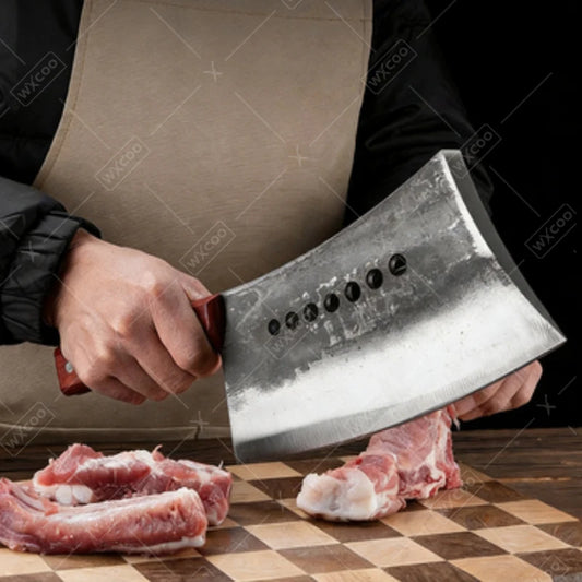 WXCOO Hand Forged Bone Cutting Knife High Hardness Butcher Knife Chef Cooking Cutter Tools Thickness Blade Kitchen Knife