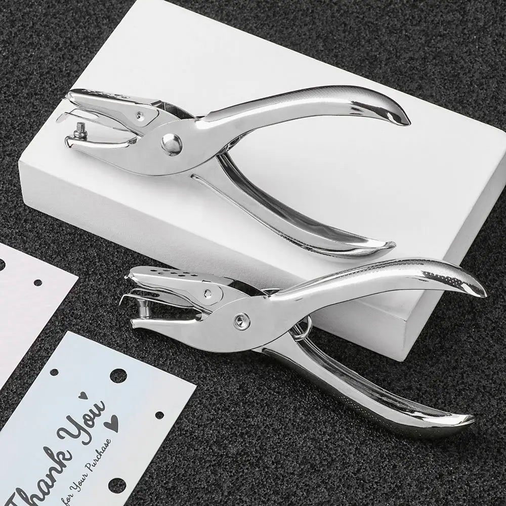 Poinçonneuse manuelle simple trou 3/6mm Outil de poinçonnage en métal pour Scrapbooking Boucles d'oreilles Colliers Cartes Fournitures scolaires de bureau