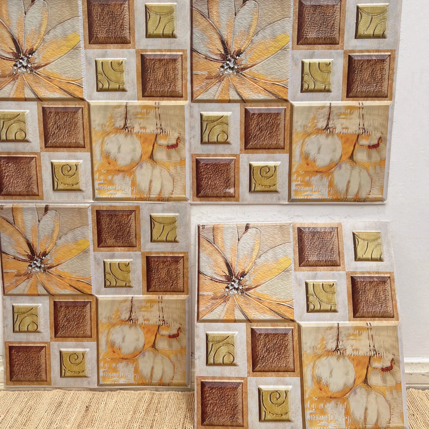 10/20Pcs Peel and Stick Tile Backsplash Thicker Design Marble Tiles 12"X12" Stick on Backsplash Self Adhesive Tiles for Any Room