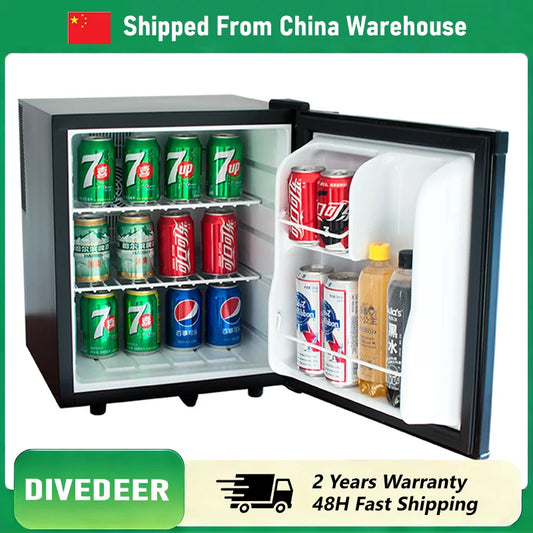 DIVEDEER Household Mini Silent Fresh keeping Cabinet Hotel Room Small Refrigerator Dormitory Refrigerator