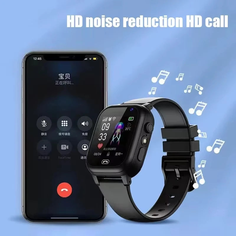 Montre intelligente pour enfants 5G GPS Localisation Appel vidéo Carte SIM SOS Caméra enfant Étanche Mise à niveau 2025 Pour garçons filles Ajouter des écouteurs