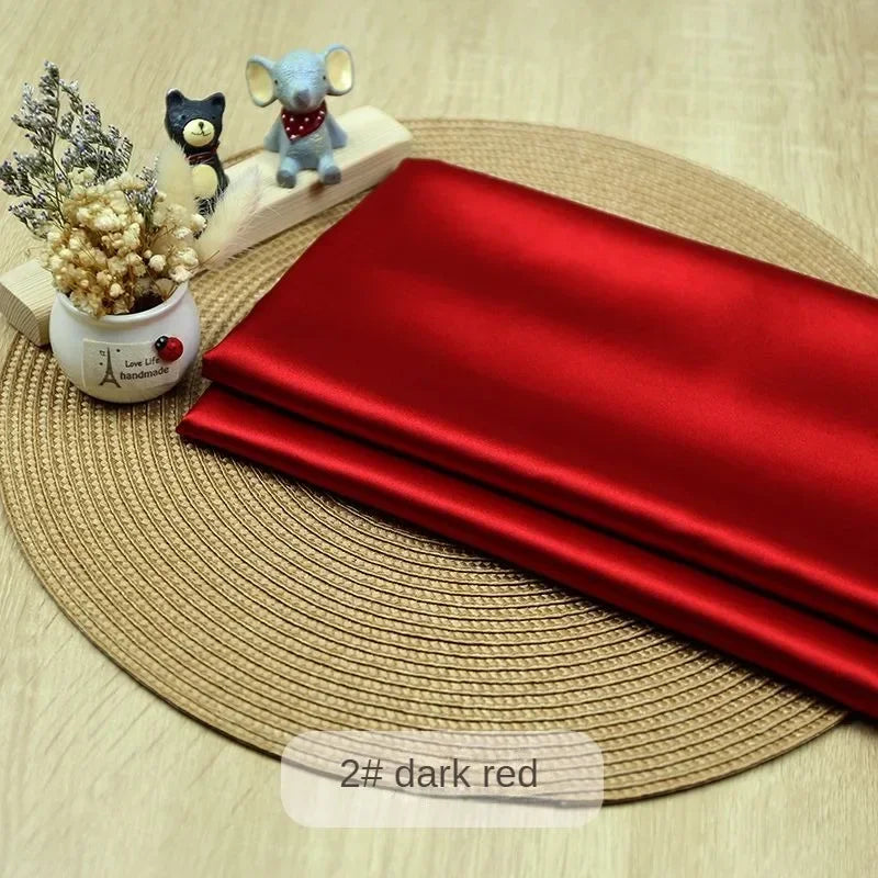 Hochdichter mikroelastischer Satinstoff Meterware für Kleider, Kleider, Pyjamas, Kostüme, DIY-Nähen, weich, glatt, blickdicht, glänzender Stoff
