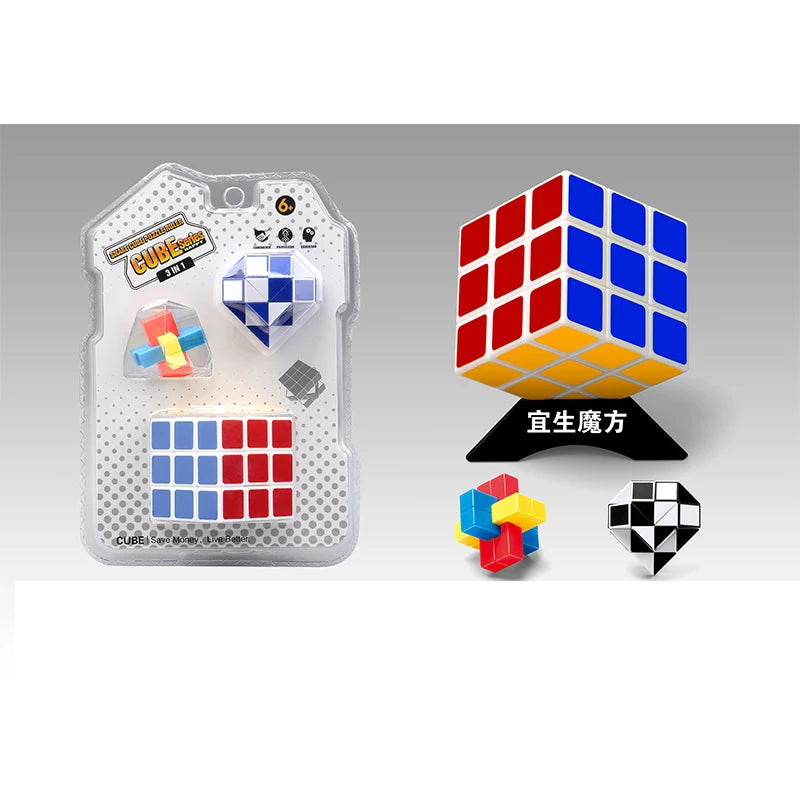 Yisheng Magic Cube 3x3 Puzzle Jouets Éducatifs Casse-tête en Fibre de Carbone Transfert Thermique Cubes Couleurs Macaron Bonbon Cadeau pour Enfants