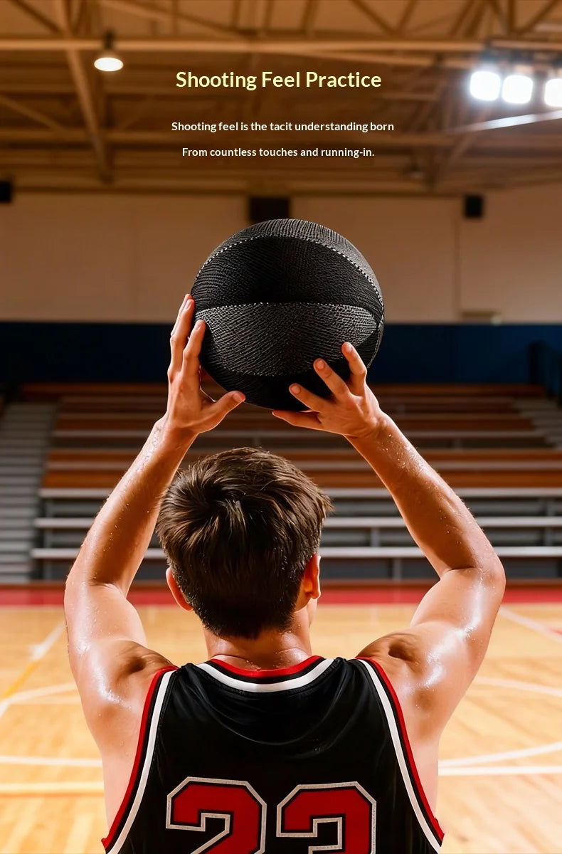 Gewichteter geräuschloser Trainingsbasketball, hochelastischer Schaumstoffball für Indoor-Schießen, Dribbeln, Heimtraining, geräuschlos