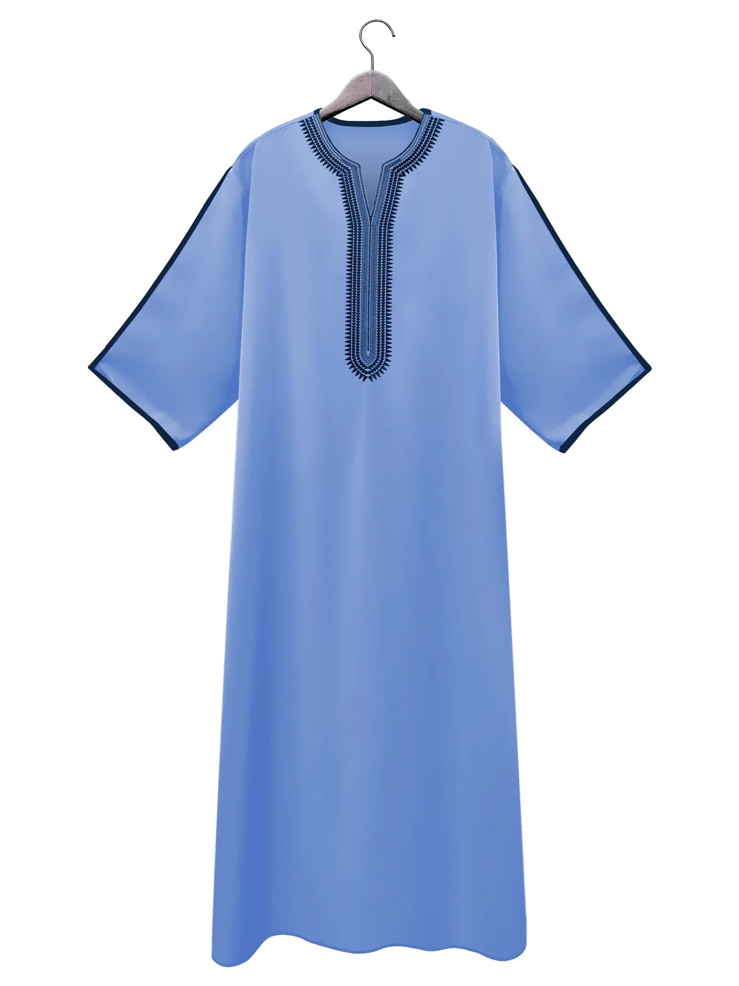 Nouvelle Abaya Musulmane Homme 2026 Robe Islamique Saoudienne Caftan Longue Robe Homme Marocain Thobe Jubba Uni Décontracté Brodé Caftan
