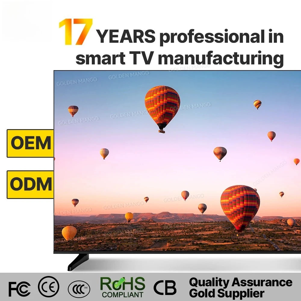 OEM 43/55/65/70 Zoll Android Smart TV - 4K UHD FHD Google TV für Hotelgewerbe, WiFi & HDMI