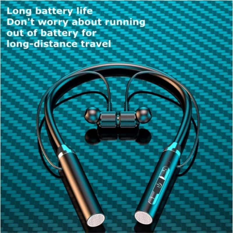 Écouteurs sans fil Bluetooth 5.0 Tour de cou en silicone Stéréo Hifi Casque Sportif Étanche Magnétique